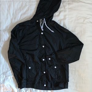 F21 black windbreaker